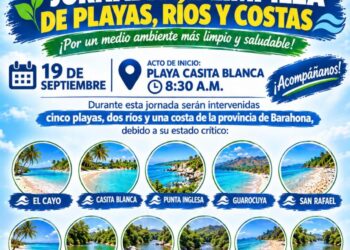 MEDIO AMBIENTE anuncia jornada de limpieza en playas, ríos y costas de Barahona
