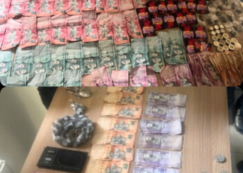 *POLICIA apresa a dos personas con más de 180 gramos de sustancias narcóticas, dinero en efectivo y una balanza en Vicente Noble, Barahona.*